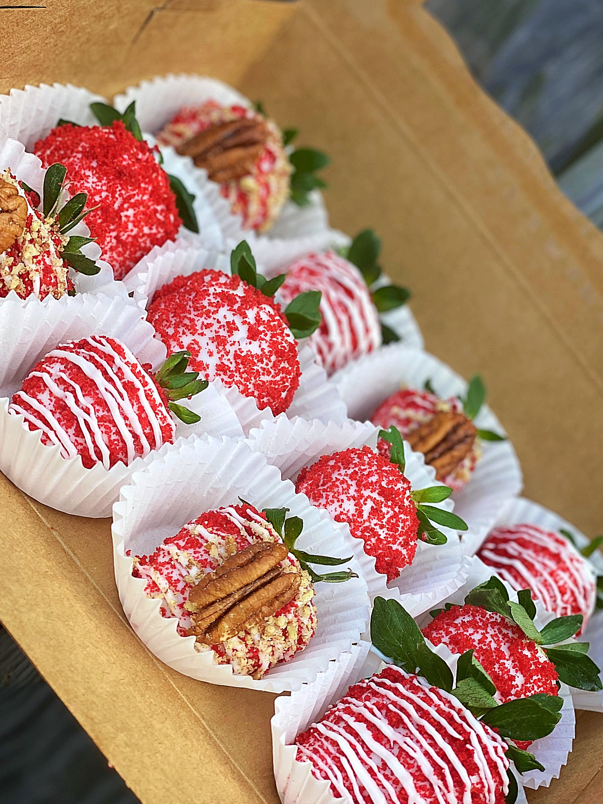 Dozen Red Velvet Chocolate Covered Strawberries