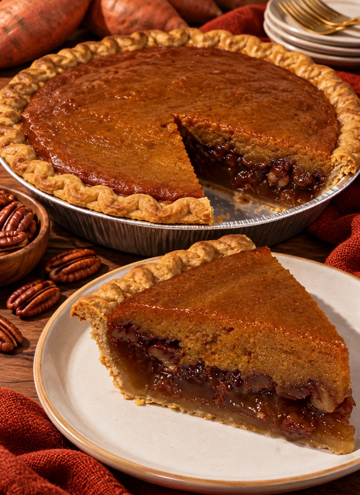 Sweet Potato Pecan Pie